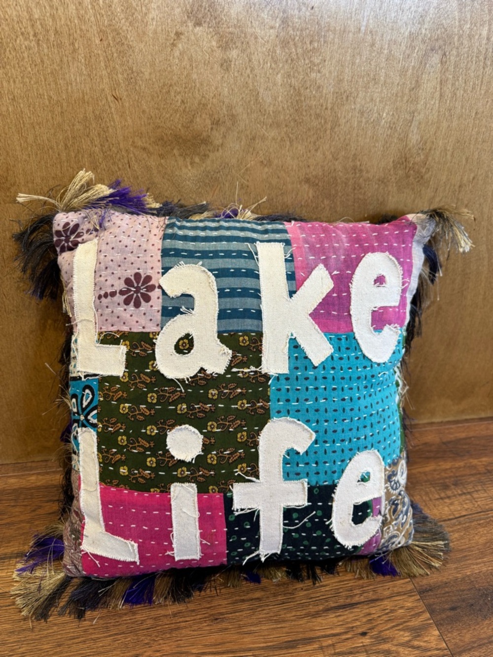 Kantha Lake Life Pillow